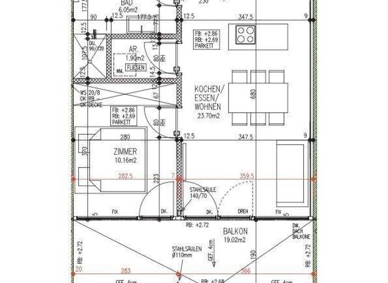 Wohnung zum Kauf 259.000 € 2 Zimmer 42 m² Bifangstraße 43, Top 9 Feldkirch 6800