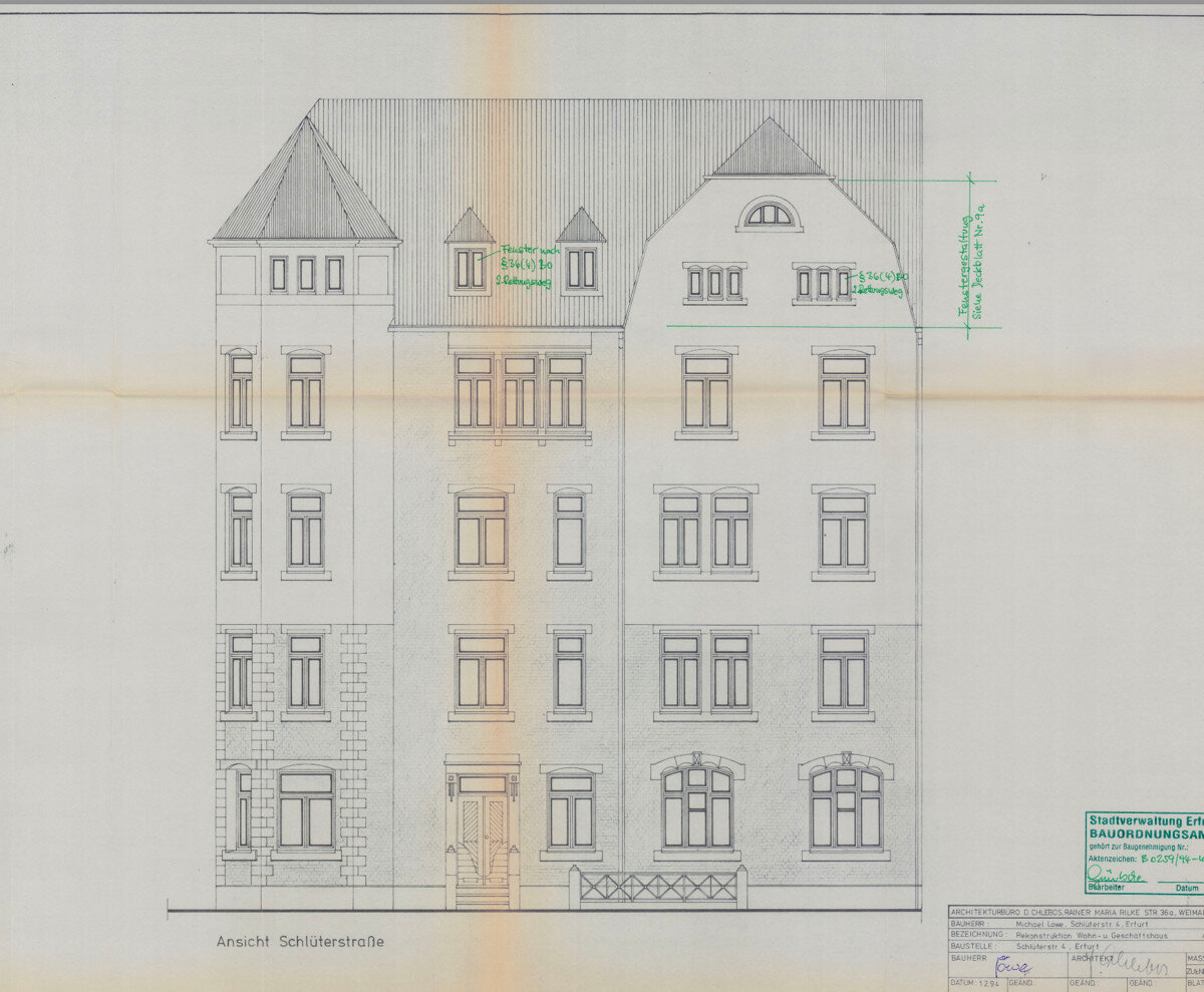 Mehrfamilienhaus zum Kauf 1.900.000 € 860 m²<br/>Wohnfläche 398 m²<br/>Grundstück Schlüterstraße 4 Altstadt Erfurt / Altstadt 99084