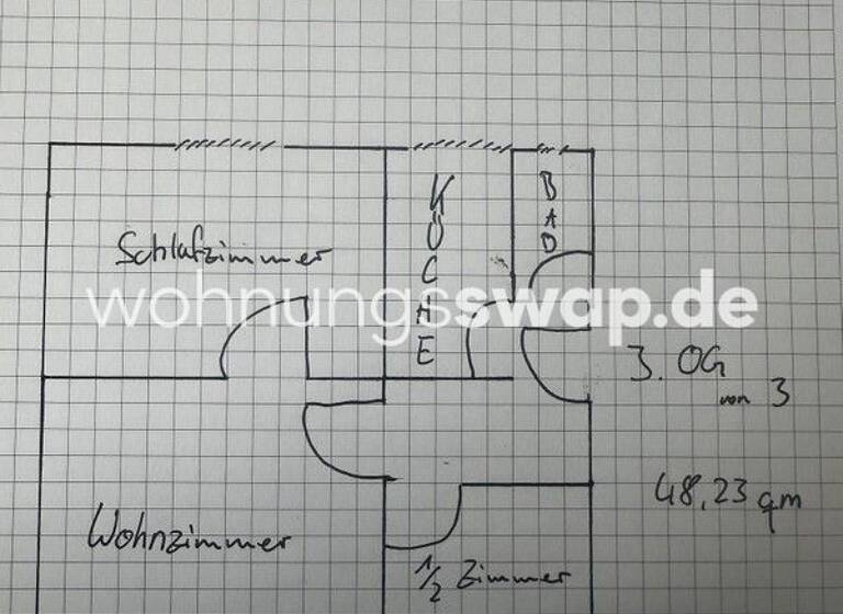 Studio zur Miete Tauschwohnung 560 € 3 Zimmer 48 m² 3. Geschoss Sternschanze Hamburg 20357