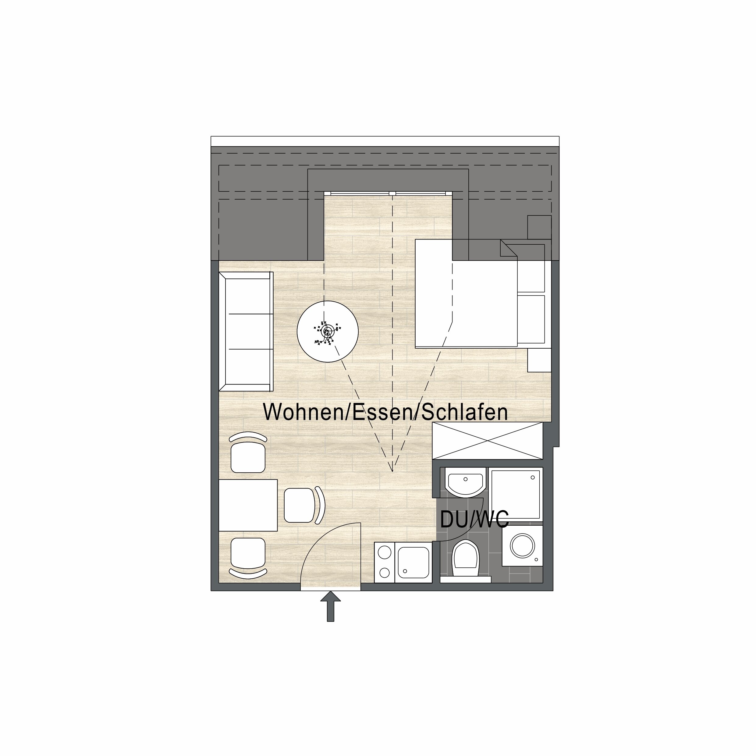 Wohnung zur Miete 399 € 1 Zimmer 23 m²<br/>Wohnfläche 5.<br/>Geschoss Arndtstraße 62 Südvorstadt Leipzig 04275