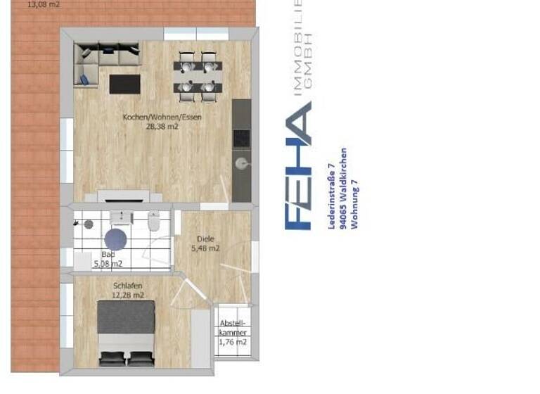 Wohnung zum Kauf als Kapitalanlage geeignet 225.000 € 2 Zimmer 66,1 m²<br/>Wohnfläche Waldkirchen Waldkirchen 94065