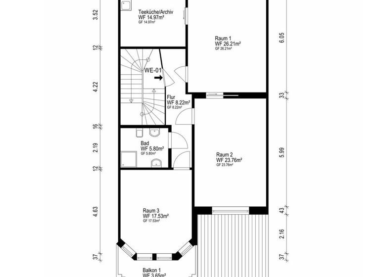 Wohnung zum Kauf 1.090.000 € 270,1 m² Bürgerweide/Barkhof Bremen 28209