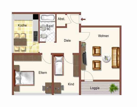 Wohnung zur Miete 615 € 3 Zimmer 71,5 m²<br/>Wohnfläche 6.<br/>Geschoss 28.01.2025<br/>Verfügbarkeit Sonnenscheineck 4 Aplerbecker Markt Dortmund 44287