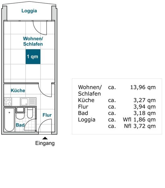 Wohnung zur Miete nur mit Wohnberechtigungsschein 235 € 1 Zimmer 26,4 m²<br/>Wohnfläche 14.<br/>Geschoss 15.12.2024<br/>Verfügbarkeit Jacob-Winter-Platz 1 Prohlis-Nord (Jacob-Winter-Platz) Dresden 01239