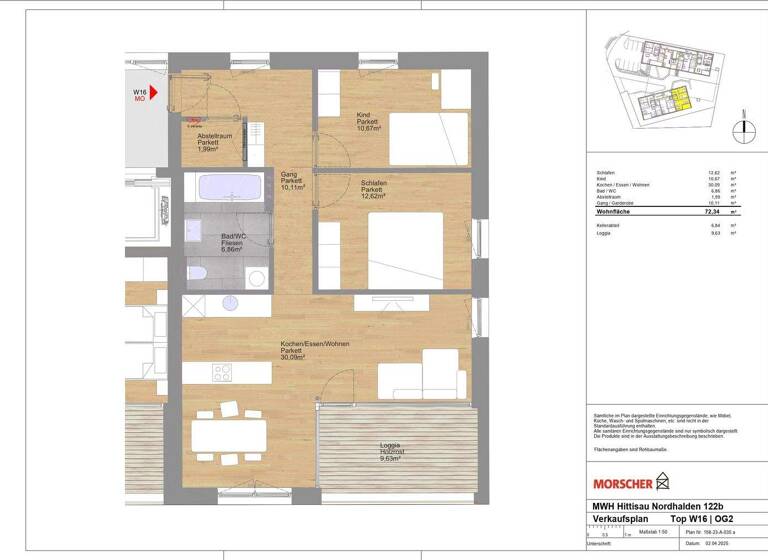 Wohnung zum Kauf - Erstbezug provisionsfrei 506.380 € 3 Zimmer 72,3 m² Hittisau Nordhalden 122 Hittisau 6952