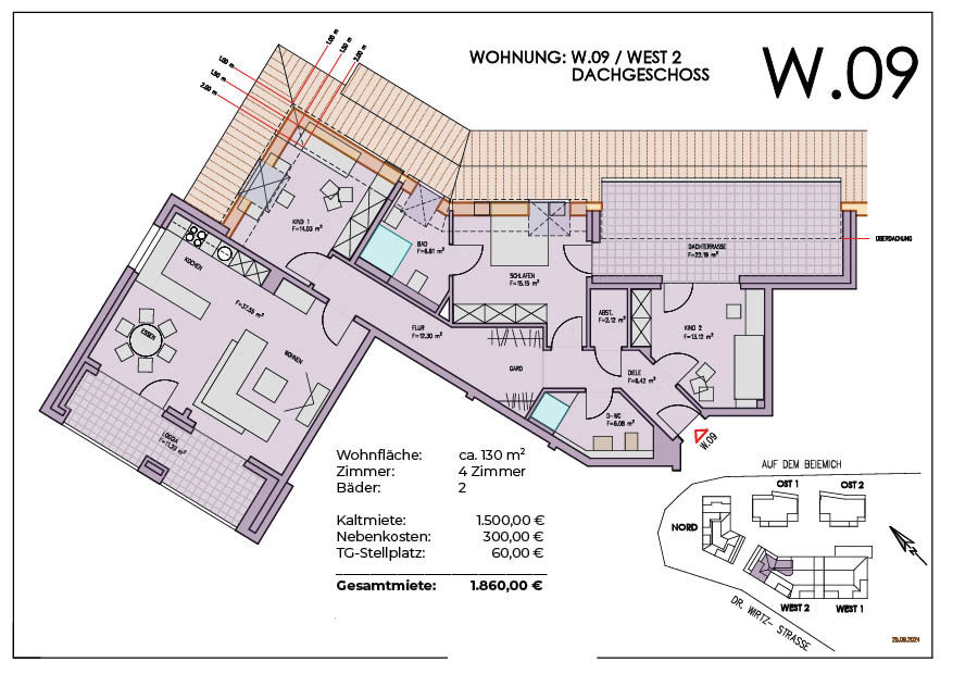 Wohnung zur Miete 1.500 € 4 Zimmer 129,8 m²<br/>Wohnfläche Much Much 53804