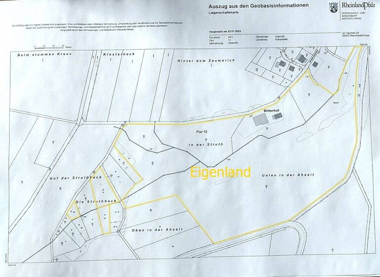 Bauernhof zum Kauf 899.000 € 200 m²<br/>Fläche 113.000 m²<br/>Grundstück Utzerath 54552