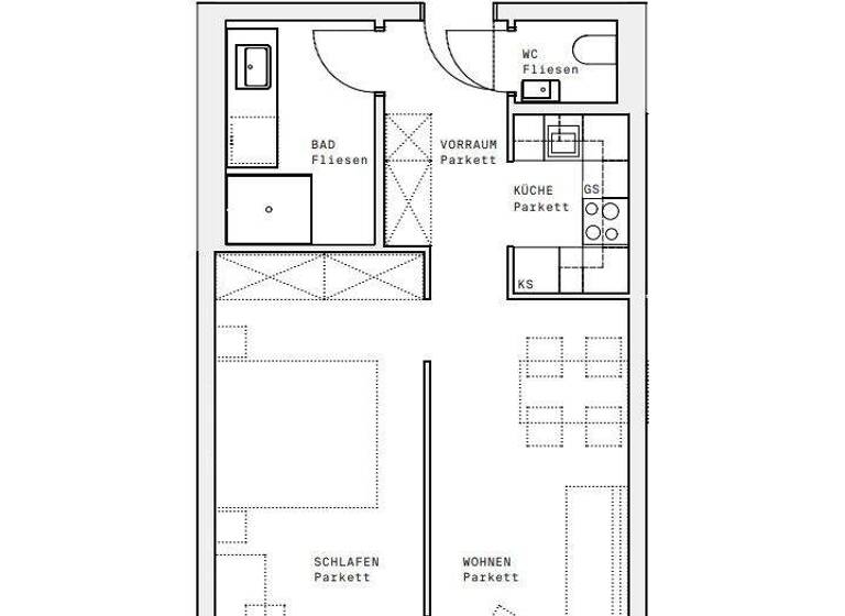 Wohnung zur Miete - Erstbezug 899 € 2 Zimmer 46 m² 13. Geschoss Wien 1220