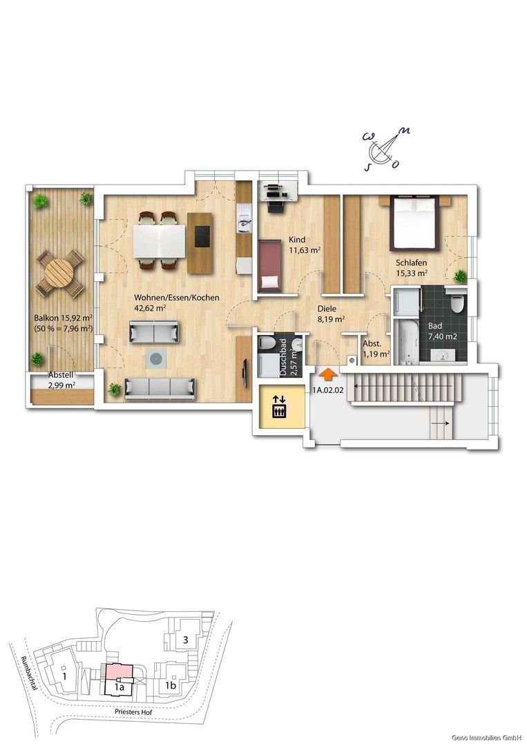 Wohnung zur Miete 700 € 3 Zimmer 99 m²<br/>Wohnfläche ab sofort<br/>Verfügbarkeit Priesters Hof 1A Holthausen - Nord Mülheim an der Ruhr 45472