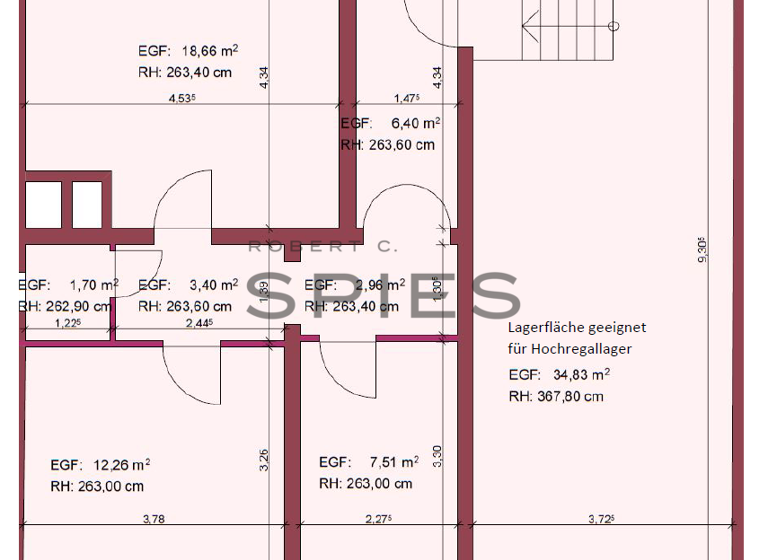 Bürofläche zur Miete provisionsfrei 12,50 € 208,7 m² Bürofläche teilbar ab 208,7 m² Barmbek-Süd Hamburg 22083