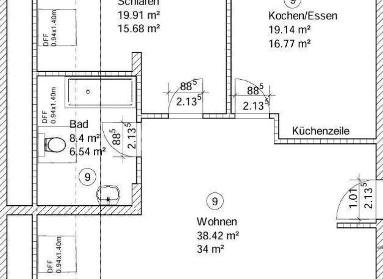 Wohnung zum Kauf 364.752 € 3 Zimmer 76 m² 3. Geschoss Teltow 14513