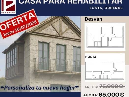 Bauernhaus zum Kauf 75.000 € 2 Zimmer 150 m² Ourense 32004