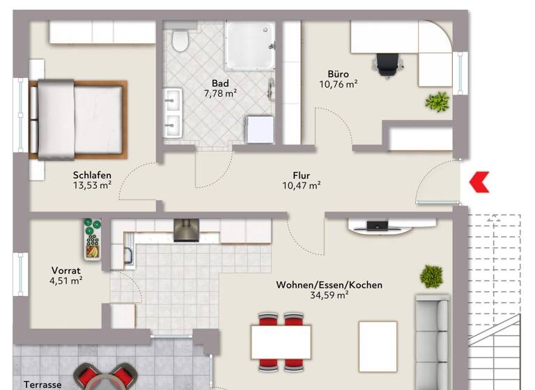 Wohnung zum Kauf provisionsfrei 322.899 € 3 Zimmer 87,3 m² Gangkofen 84140