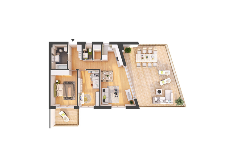 Wohnung zum Kauf - Neubau provisionsfrei 825.500 € 3 Zimmer 70,9 m² 2. Geschoss Kranebitterbodenweg 2 Hötting Innsbruck 6020