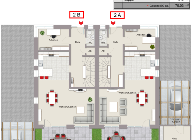 Doppelhaushälfte zum Kauf - Erstbezug provisionsfrei 576.200 € 5 Zimmer 125,9 m² 533 m² Grundstück Avenwedde Gütersloh 33335