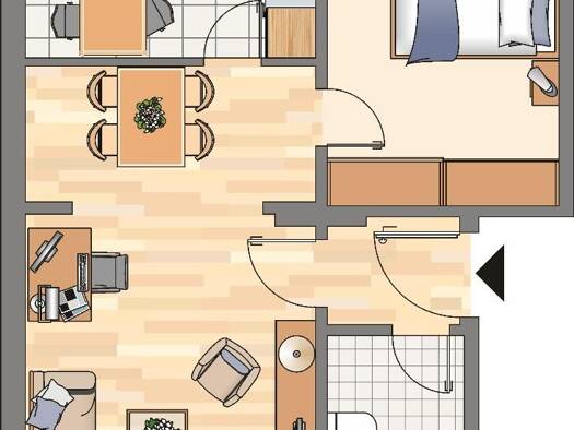 Wohnung zur Miete 401 € 2,5 Zimmer 49,4 m² 1. Geschoss frei ab 14.01.2027 Hänselweg 42 Eving Dortmund 44339