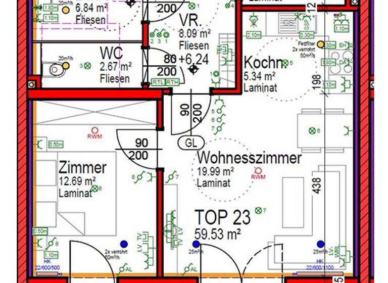 Wohnung zur Miete 634 € 59,5 m² Jahnstraße 3/23 Retz 2070