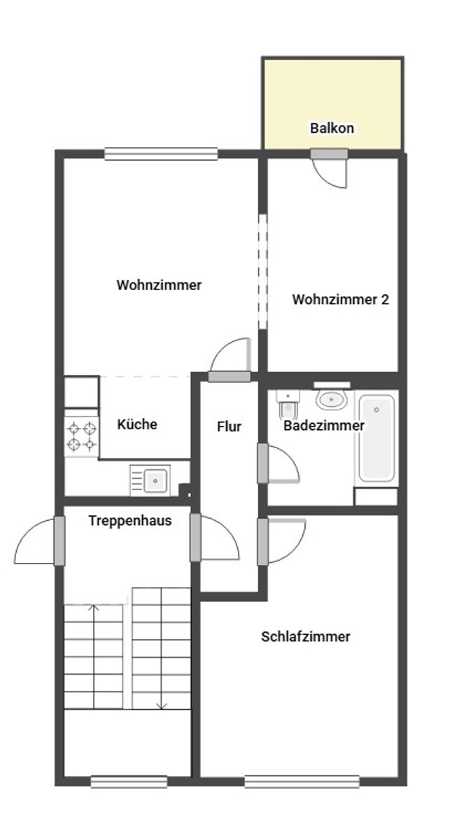 Wohnung zum Kauf 159.000 € 2 Zimmer 50,3 m²<br/>Wohnfläche 5.<br/>Geschoss Ostseeviertel Greifswald 17493