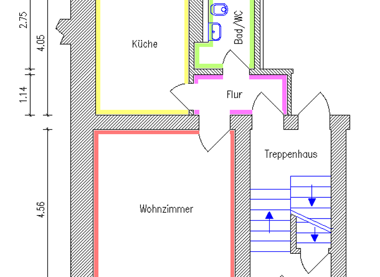 Studio zur Miete 186 € 1 Zimmer 36,5 m² EG frei ab 01.03.2026 Münchner Str. 24 Sonnenberg Chemnitz 09130