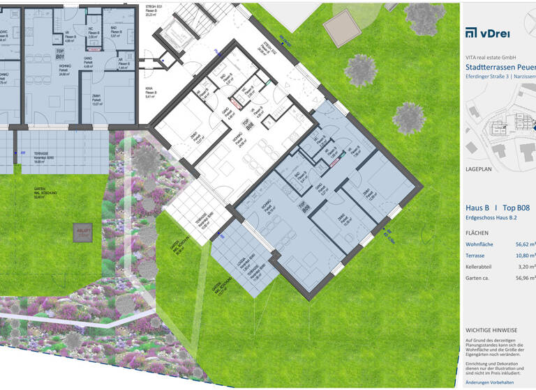 Wohnung zum Kauf provisionsfrei 286.805 € 2 Zimmer 56,6 m²<br/>Wohnfläche EG<br/>Geschoss Peuerbach 4722