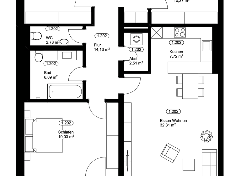 Wohnung zur Miete 1.092 € 4 Zimmer 91 m² EG frei ab 01.06.2026 Heinrich-Schütz-Straße 14 Lutherplatz Halle (Saale) 06110