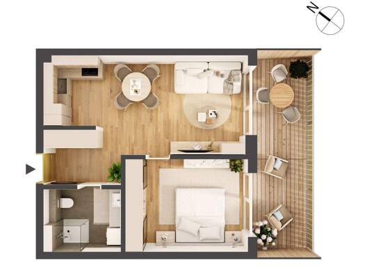 Wohnung zum Kauf - Neubau provisionsfrei 265.000 € 2 Zimmer 46,2 m² 2. Geschoss Franz-Prantl-Park 1 Jenbach 6200