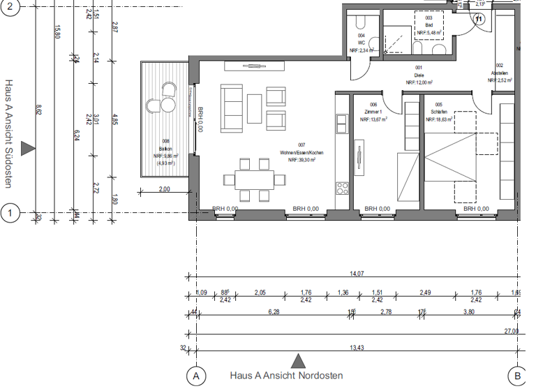 Wohnung zur Miete - Erstbezug 1.665 € 3 Zimmer 97,9 m² Schleswig 24837