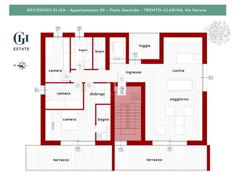 Penthouse zum Kauf - Erstbezug 758.400 € 4 Zimmer 125,1 m² 2. Geschoss frei ab sofort Via Verona 114 Trento 38123