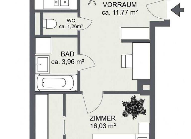 Wohnung zum Kauf 420.000 € 2 Zimmer 57,8 m² Wien, Neubau 1070