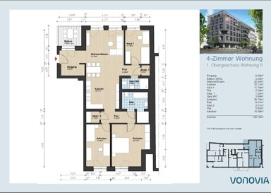 Wohnung zur Miete 1.900 € 4 Zimmer 124,8 m² 1. Geschoss frei ab 22.12.2024 Rüttenscheider Straße 34 Südviertel Essen 45128