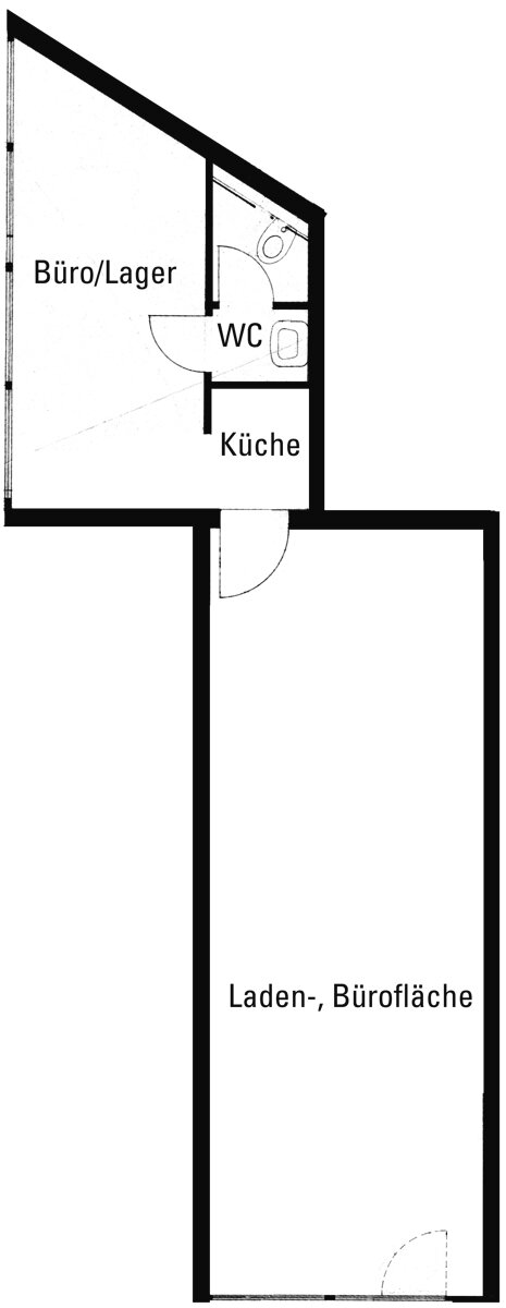 Verkaufsfläche zur Miete 635 € 2 Zimmer 37 m²<br/>Verkaufsfläche Anhalter Straße 2a Eutritzsch Leipzig 04129