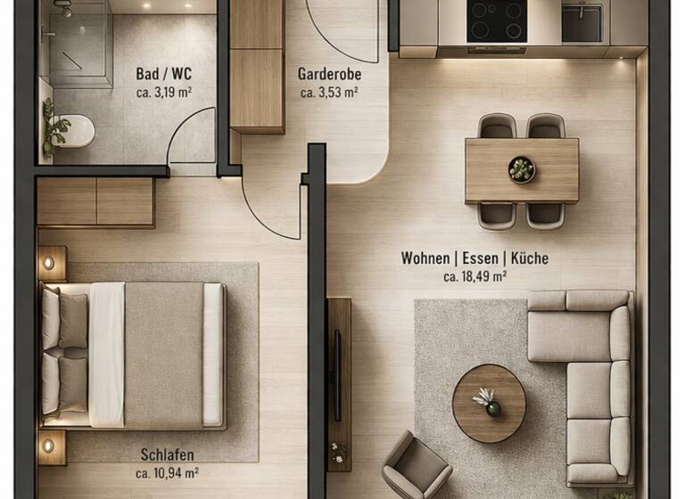 Wohnung zum Kauf 235.000 € 2 Zimmer 36 m² 1. Geschoss Außerböden 23 Bartholomäberg 6781