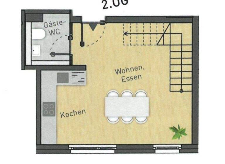 Maisonette zur Miete 1.148 € 2 Zimmer 80 m² 2. Geschoss Thon Nürnberg 90425