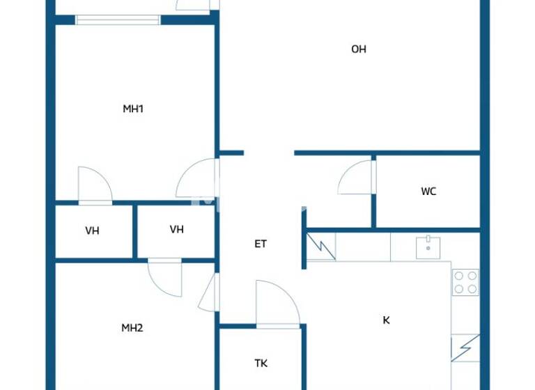 Reihenmittelhaus zum Kauf 56.000 € 3 Zimmer 71 m² 5.036 m² Grundstück Yrttipolku 4 Ylitornio 95675