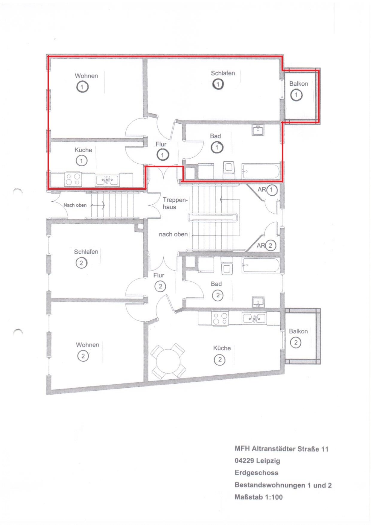 Wohnung zur Miete 670 € 2 Zimmer 47,9 m²<br/>Wohnfläche EG<br/>Geschoss ab sofort<br/>Verfügbarkeit Altranstädter Straße 11 Kleinzschocher Leipzig 04229