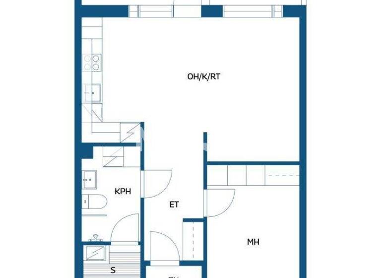 Wohnung zum Kauf 109.000 € 2 Zimmer 50,5 m² 1. Geschoss Seminaarinkatu 5 Raahe 92100