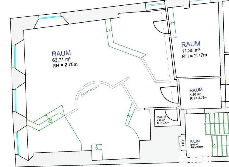Wohnung zur Miete 1.050 € 2 Zimmer 76,5 m² frei ab sofort Gymnasiumgasse Feldkirch 6800