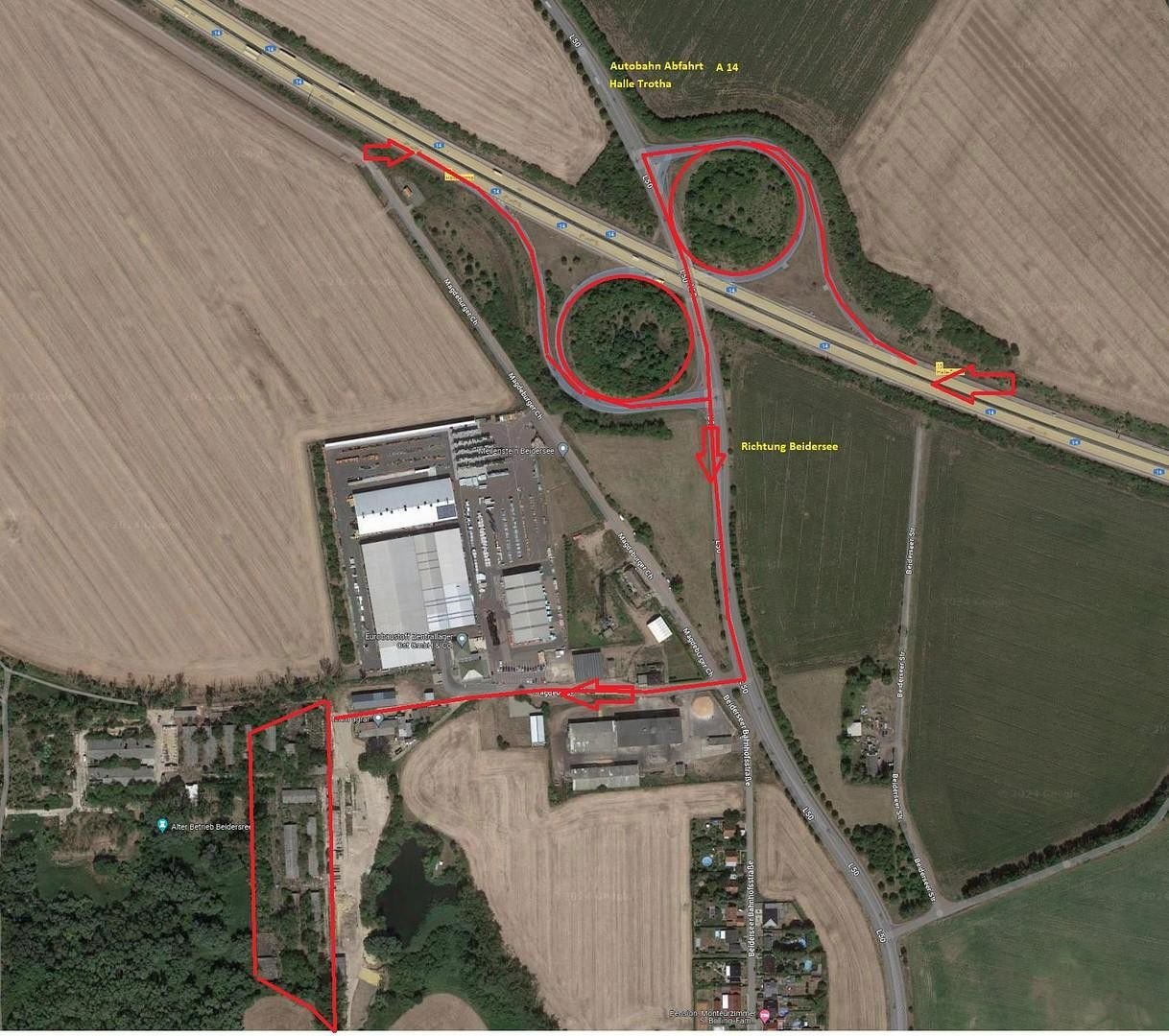 Gewerbegrundstück zum Kauf provisionsfrei 20.000 m²<br/>Grundstück Morl Petersberg  OT Beiderseee 06193