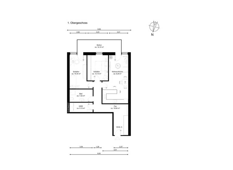 Wohnung zum Kauf 280.000 € 3 Zimmer 88 m² 1. Geschoss Rhaudermoor Rhauderfehn 26817