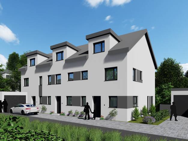 Reihenmittelhaus zum Kauf - Erstbezug 391.500 € 3,5 Zimmer 100,5 m² 101 m² Grundstück Biebesheim am Rhein 64584