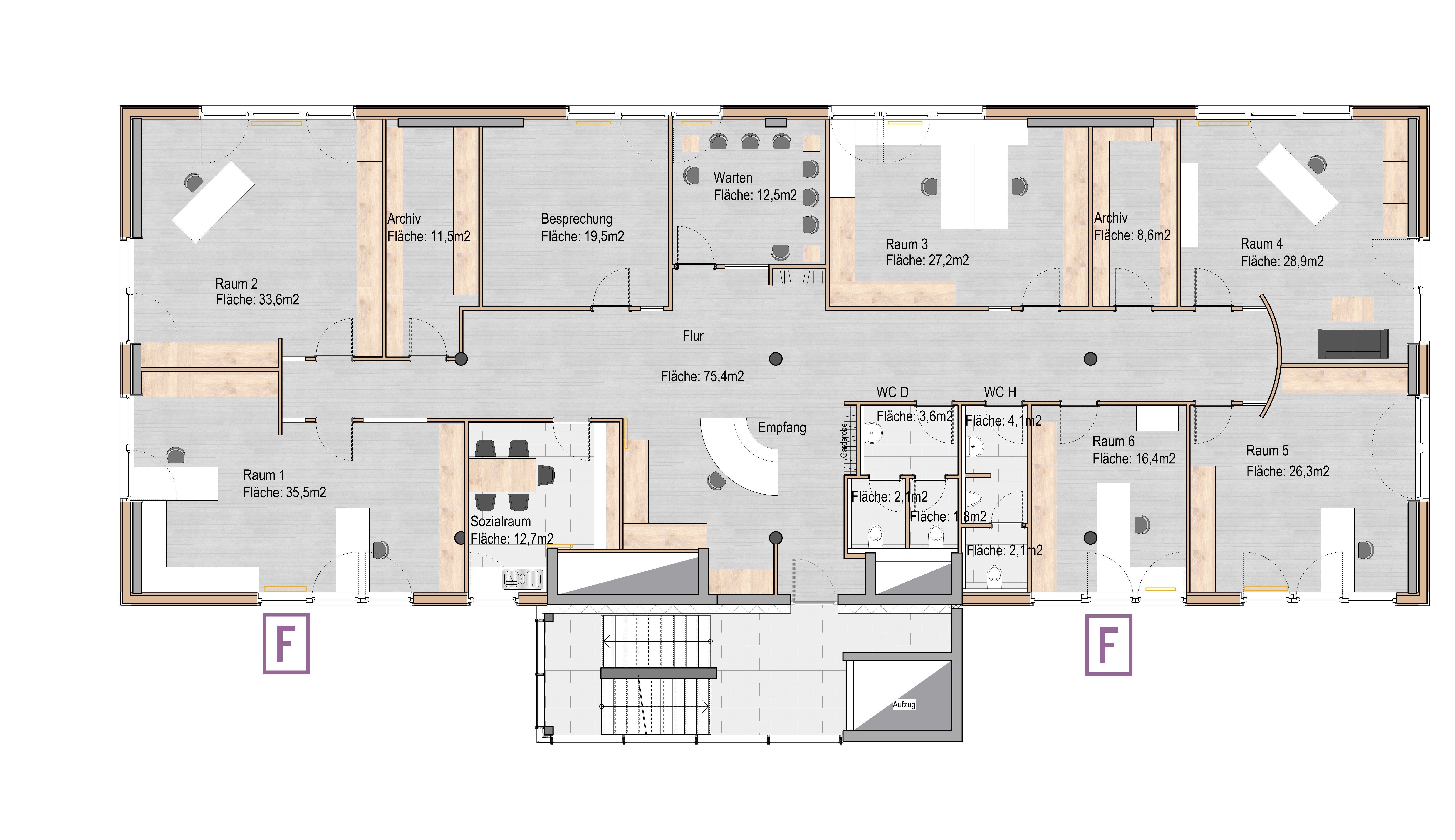 Praxis zum Kauf 8 Zimmer 322 m²<br/>Bürofläche Hegelstrasse 48 Schorndorf - Innenstadt Schorndorf 73614