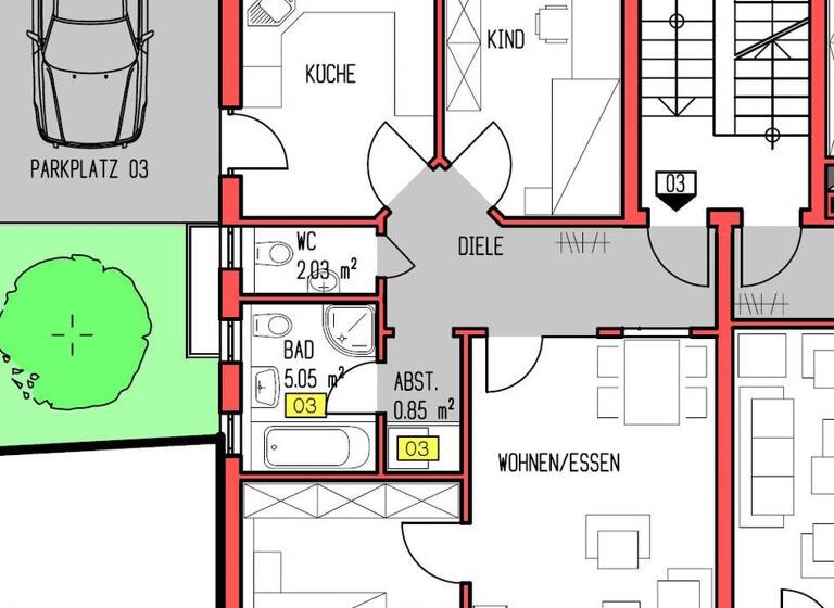 Wohnung zur Miete 840 € 3 Zimmer 77 m² frei ab 01.05.2026 Kirchstraße 23 Trierweiler 54311