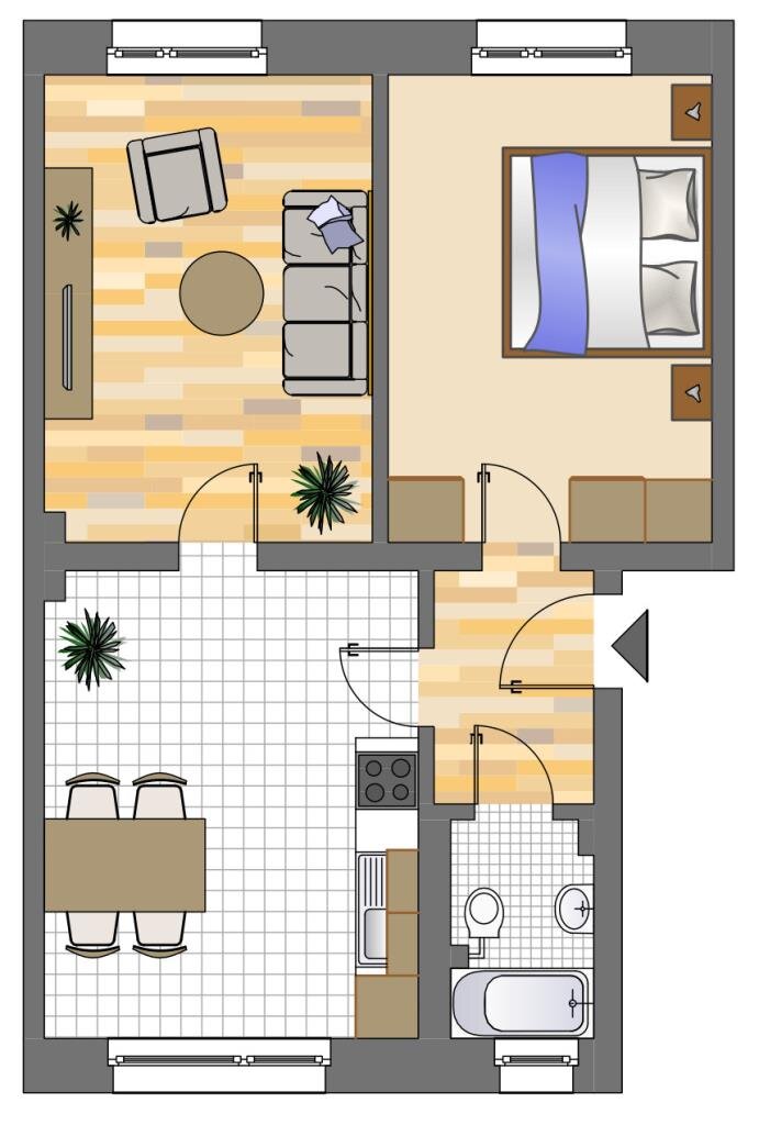 Wohnung zur Miete 399 € 2 Zimmer 51,7 m²<br/>Wohnfläche 1.<br/>Geschoss 26.01.2025<br/>Verfügbarkeit Vinckestraße 64 Stadtgarten Herne 44623