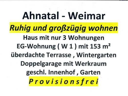 Terrassenwohnung zum Kauf provisionsfrei 255.000 € 4 Zimmer 153,3 m² EG Weimar Ahnatal 34292