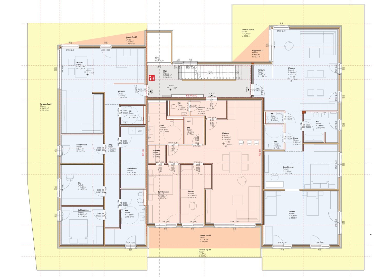 Wohnung zum Kauf provisionsfrei 610.584 € 3 Zimmer 96,2 m²<br/>Wohnfläche Kremsmünsterer Straße 52 Ebelsberg Linz 4030