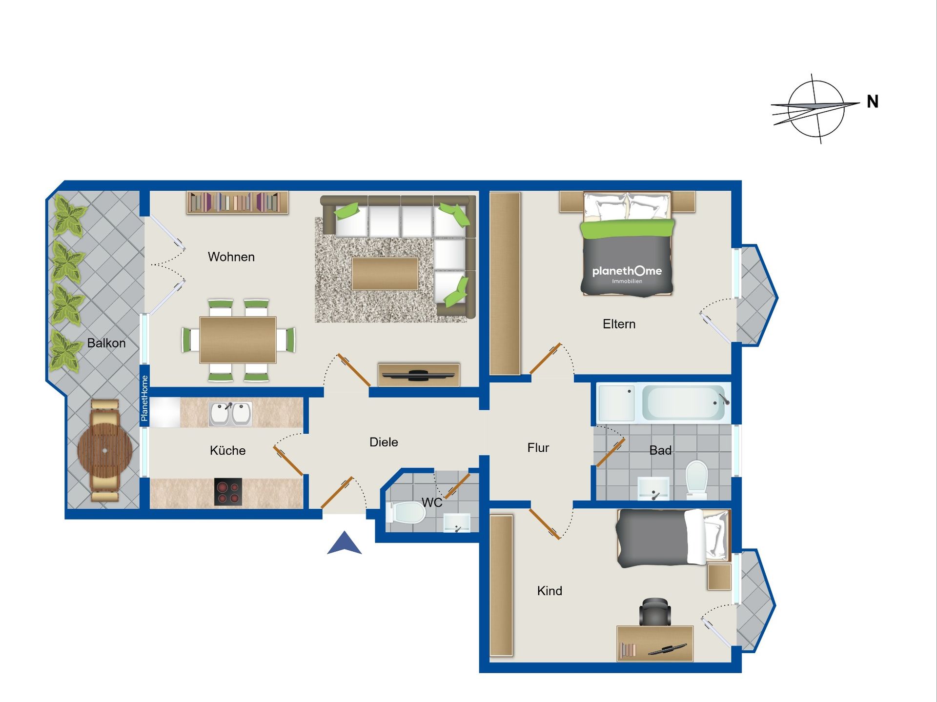 Wohnung zum Kauf 295.000 € 3 Zimmer 83 m²<br/>Wohnfläche 2.<br/>Geschoss Mühlheim Mühlheim am Main 63165