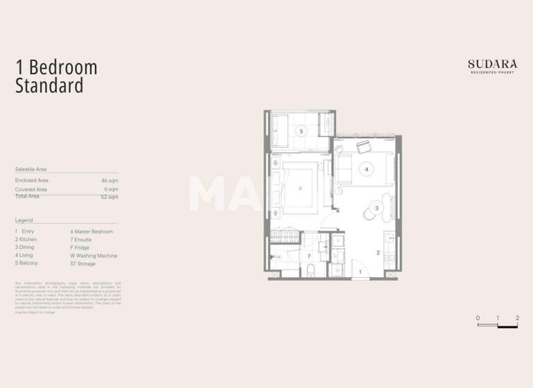 Studio zum Kauf 255.162 € 2 Zimmer 52 m² 1. Geschoss Sudara Residence Phuket Thalang 83110