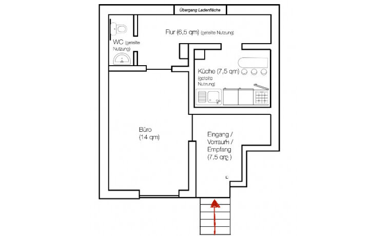 Bürofläche zur Miete provisionsfrei 1.750 € 52 m²<br/>Bürofläche Louisenstraße Wahlbezirk 13 Bad Homburg vor der Höhe 61348