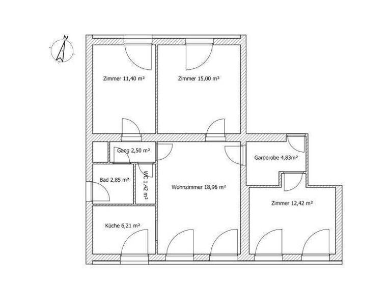 Wohnung zum Kauf 69.000 € 4 Zimmer 76,4 m² 1. Geschoss Großveitsch 8664