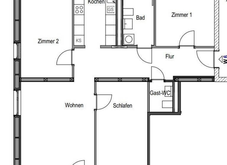 Wohnung zur Miete 1.100 € 4 Zimmer 102,3 m² 1. Geschoss St.-Franziskus-Straße 4 Eggolsheim 91330